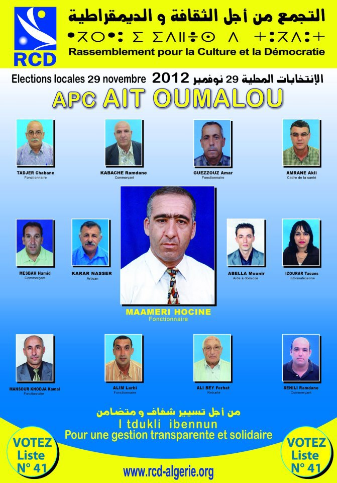 Les candidats du RCD pour la commune Ath-Umalu (Tizi-Wezzu) 170