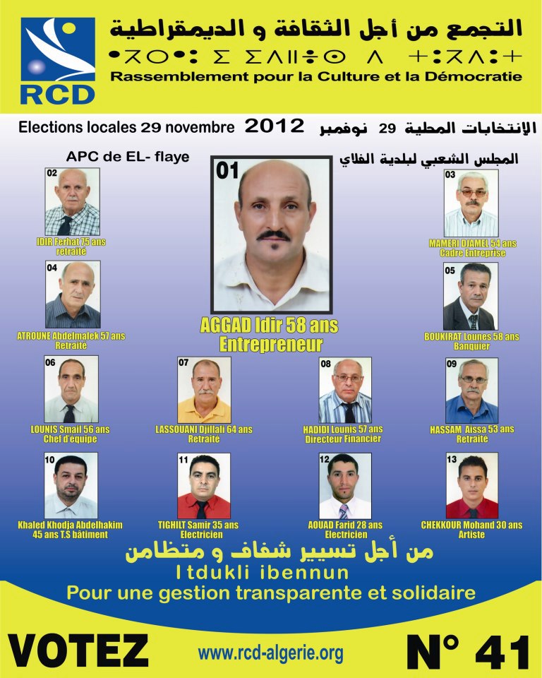 Les candidats du RCD pour la commune de El Flaye ,wilaya de Béjaïa. El_fla10