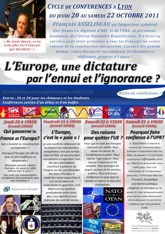 Asselineau, le retour du complotiste à Lyon (mais que fait la CIA ?) Cycle-10