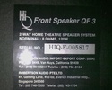 Robertson Audio QF3 speaker (Used) 14072015