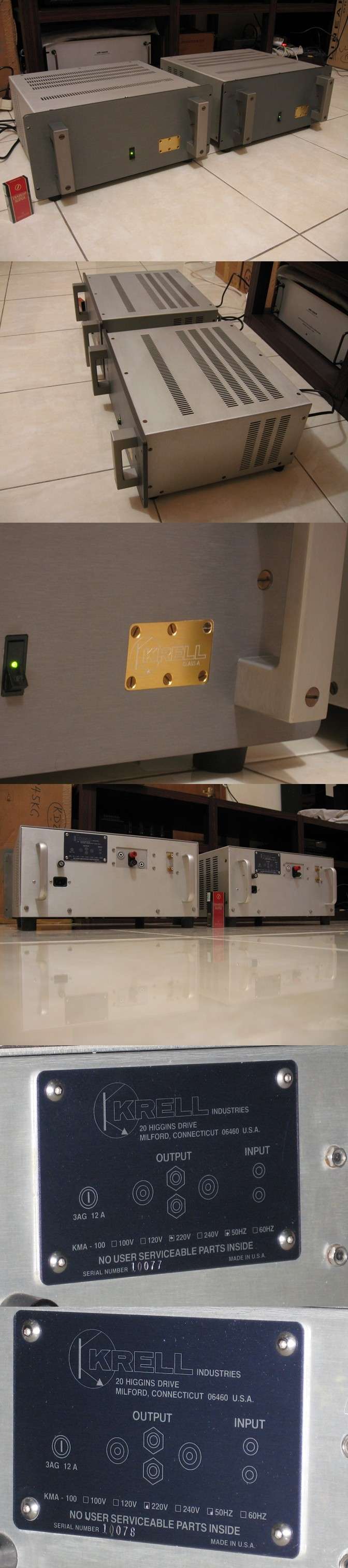 Krell Kbl Kpa Preamp and Kma 100 Monoblock Power Amp Class A (used)  Krell_10