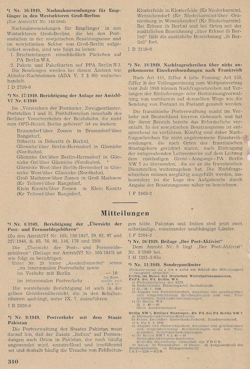 Amtsblätter DDR - Jahrgang 1949 31010
