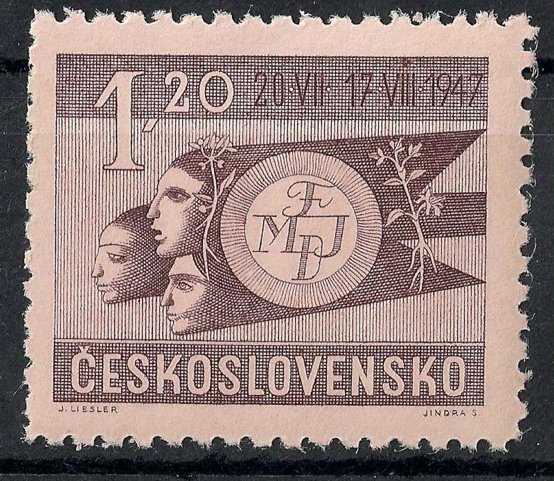 Tschechoslowakei - Briefmarkenausgaben 1947 Scann763