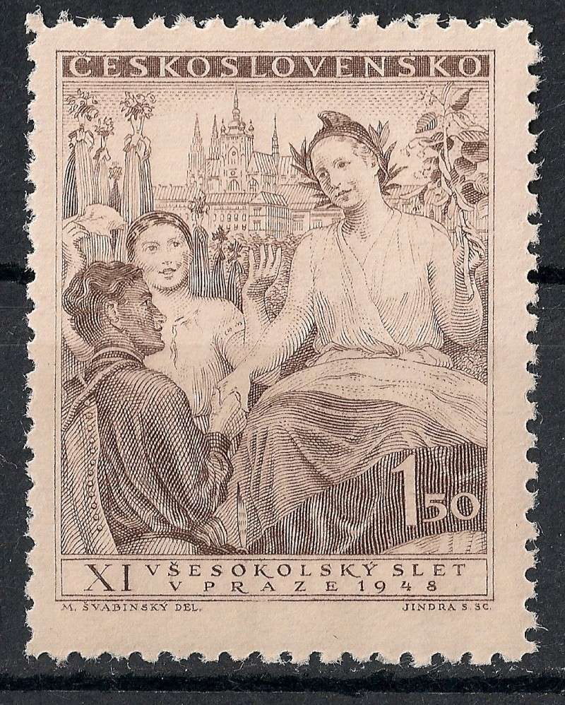 Tschechoslowakei - Briefmarkenausgaben 1948 Scann829