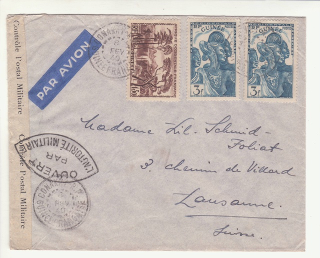 Guinée; bande de fermeture de la 1°période utilisée en décembre 1941 !! _1f00111