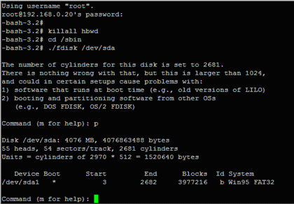 [Tuto] installation d'OpenJabNab sur un Pogoplug Fdisk110