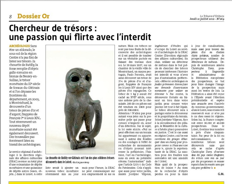article dans le courrier du Loiret 45 Chris10