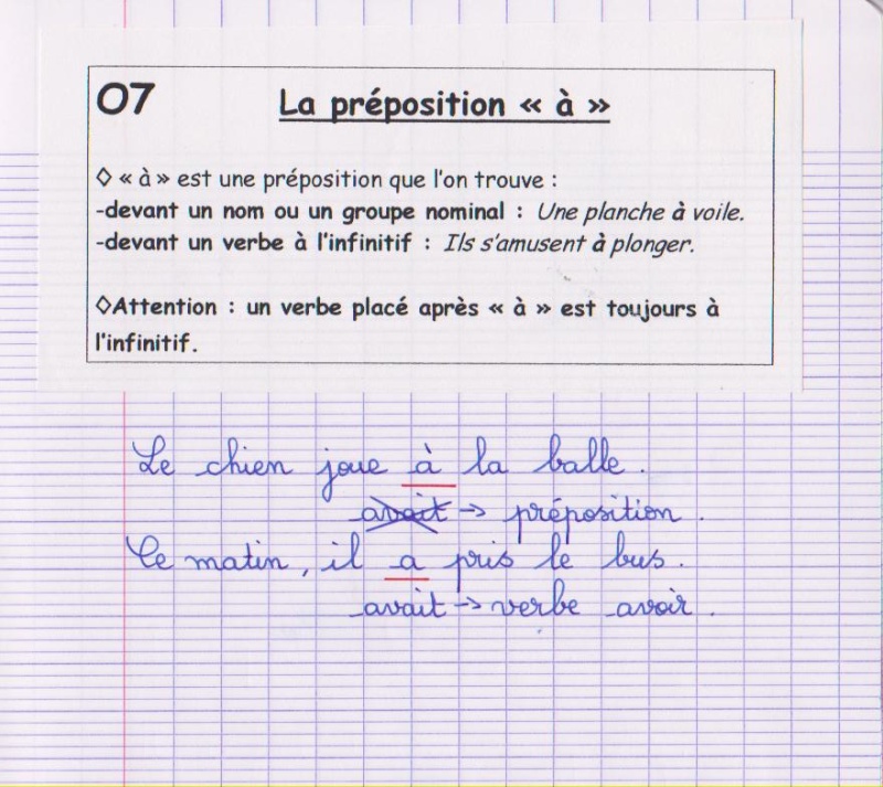 leçon d'orthographe O7 : la préposition "à" O7_la_10