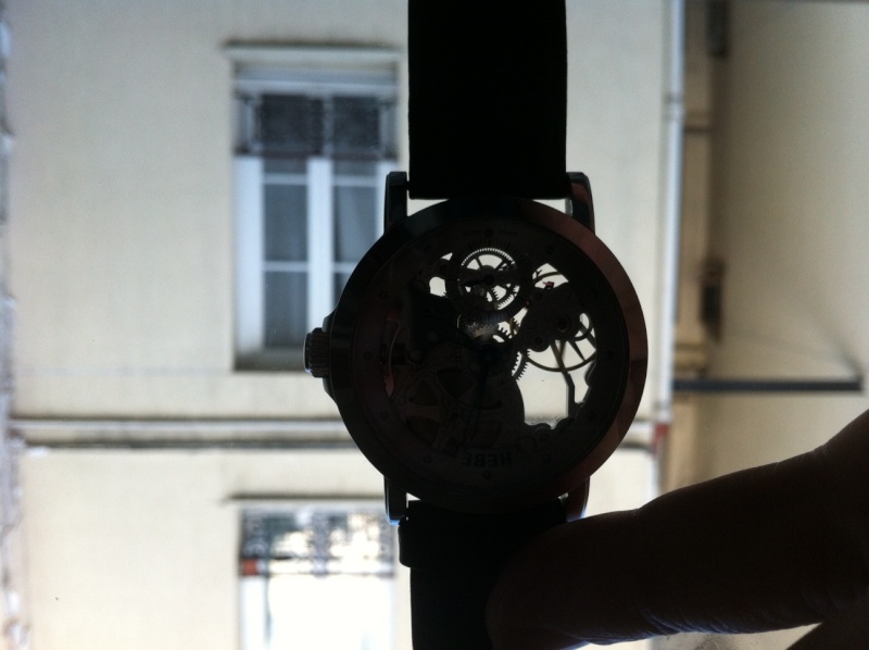 montre manuelle squelette Hebe Transparence : photos Photo411