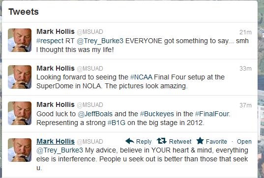 OT:  Mark Hollis advising Burke Tweet10