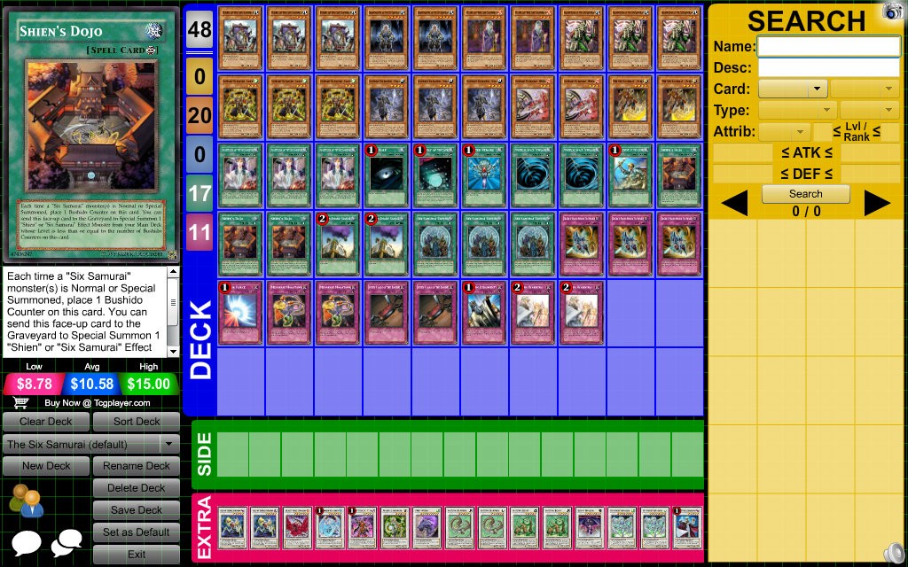 My Six Samurai Deck Nknmg10