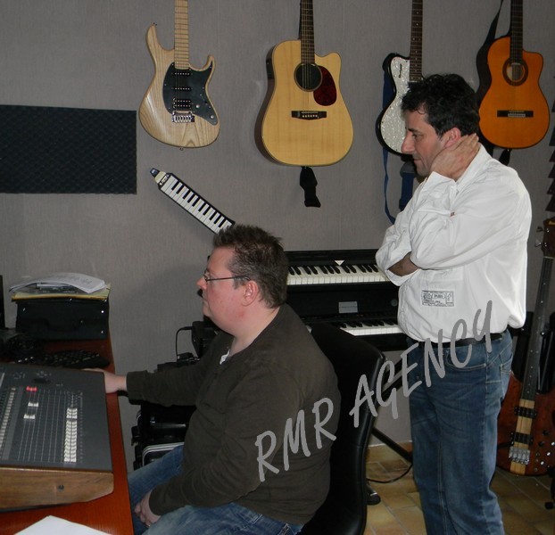 [14/04/2012] enregistrement studio avec DOMINIQUE FIEVEZ [ELLE EST TOUT POUR MOI] et [A MONSIEUR BARZOTTI] 02810