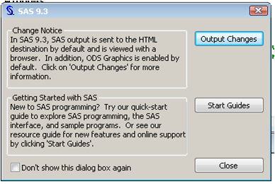 Base SAS 9.3 ODS Destination Welcom10