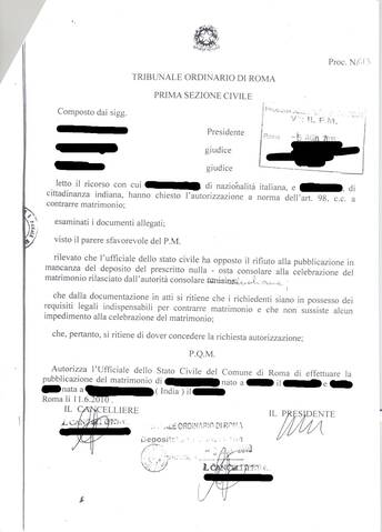 Matrimonio In Italia Tra Italiana E Indiano Regolare Pagina 2