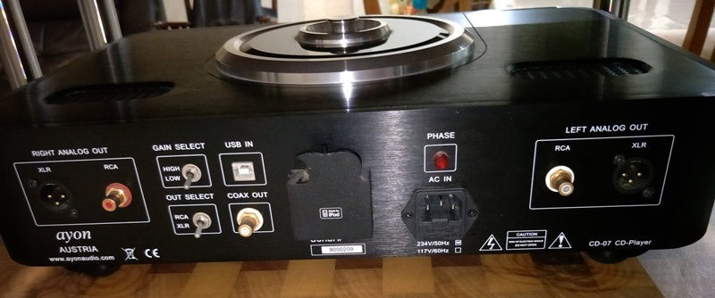 Ayon CD-07 tube CD player Back10