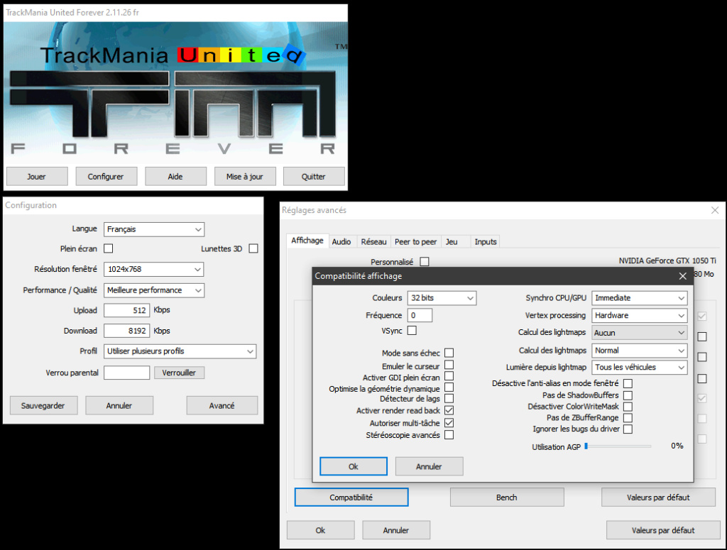 Configuration du jeu Rzogla22