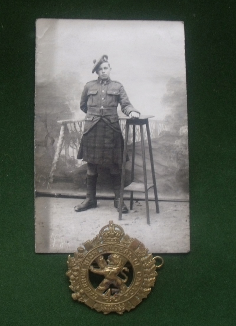 43rd Cameron Highlander, killed 1917. Dscf1047