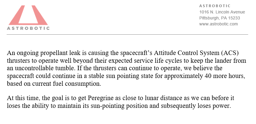 [CLPS] Astrobotic - Peregrine - 8.1.2024 - Page 3 Imag1013
