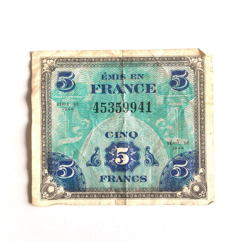 Billets de banque allié ww2  5-fran10