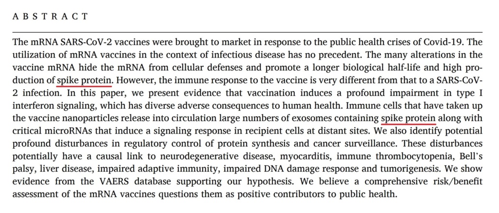 • Artículo: "Las vacunas de ARNm potencialmente causan un mayor riesgo de enfermedades infecciosas y cáncer"... Notic205