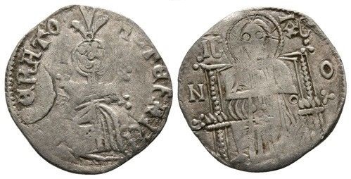 Dinar serbio recortado de Stefan Uros IV Dusan , como emperador 1346/1355 3612