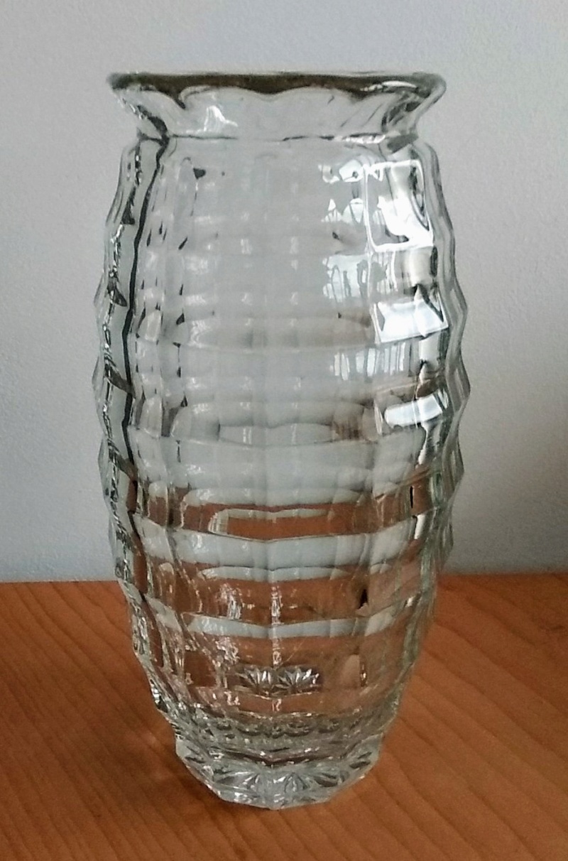 Heavy cast glass vase Img_2026