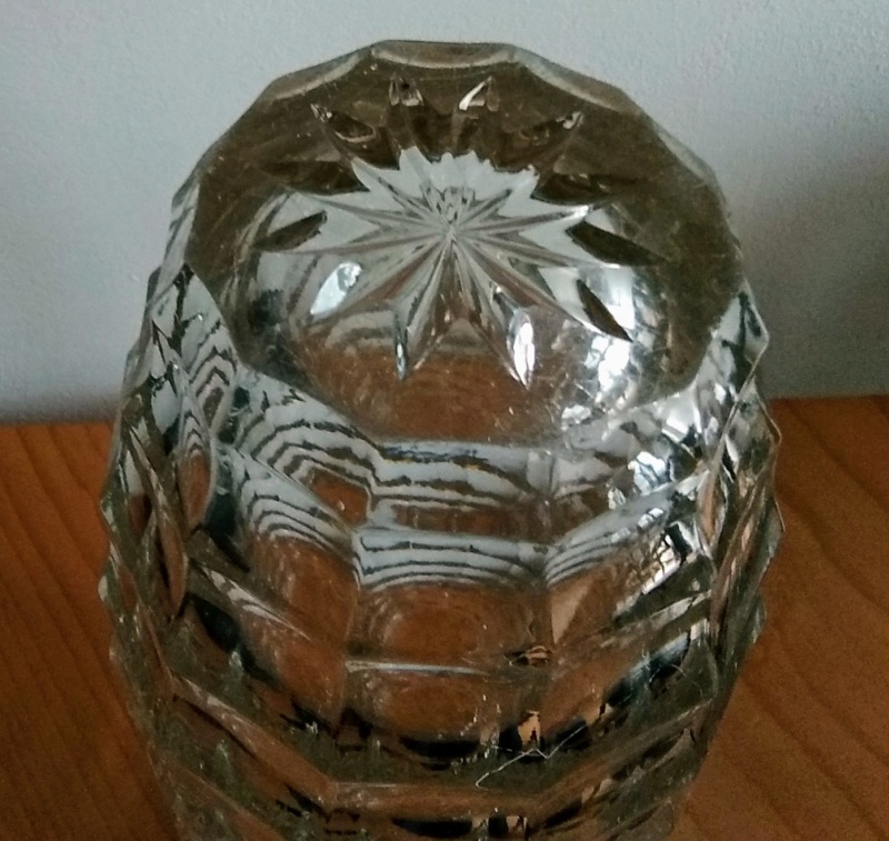 Heavy cast glass vase Img_2028