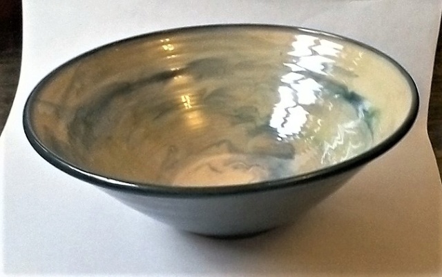 Large French signed Fruit/Salad Bowl Deb111