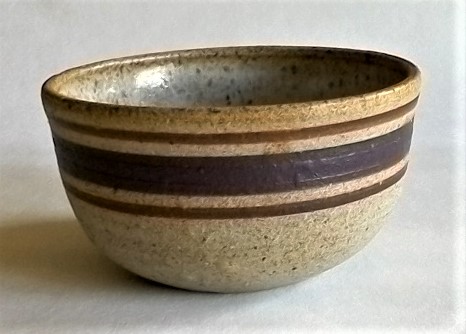 Stoneware bowl M mark - Mary Rich? Marg Hall? Mpot110