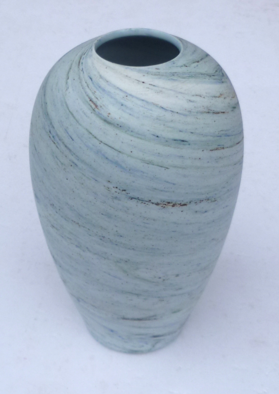 Porcelain Nerikomi Neriage Agateware Vase marked gO ... or gB? Neriag13