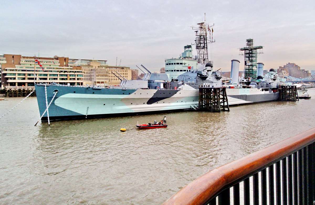 [ Histoire et histoires ] Patrimoine naval, le HMS Belfast à Londres. _co36077