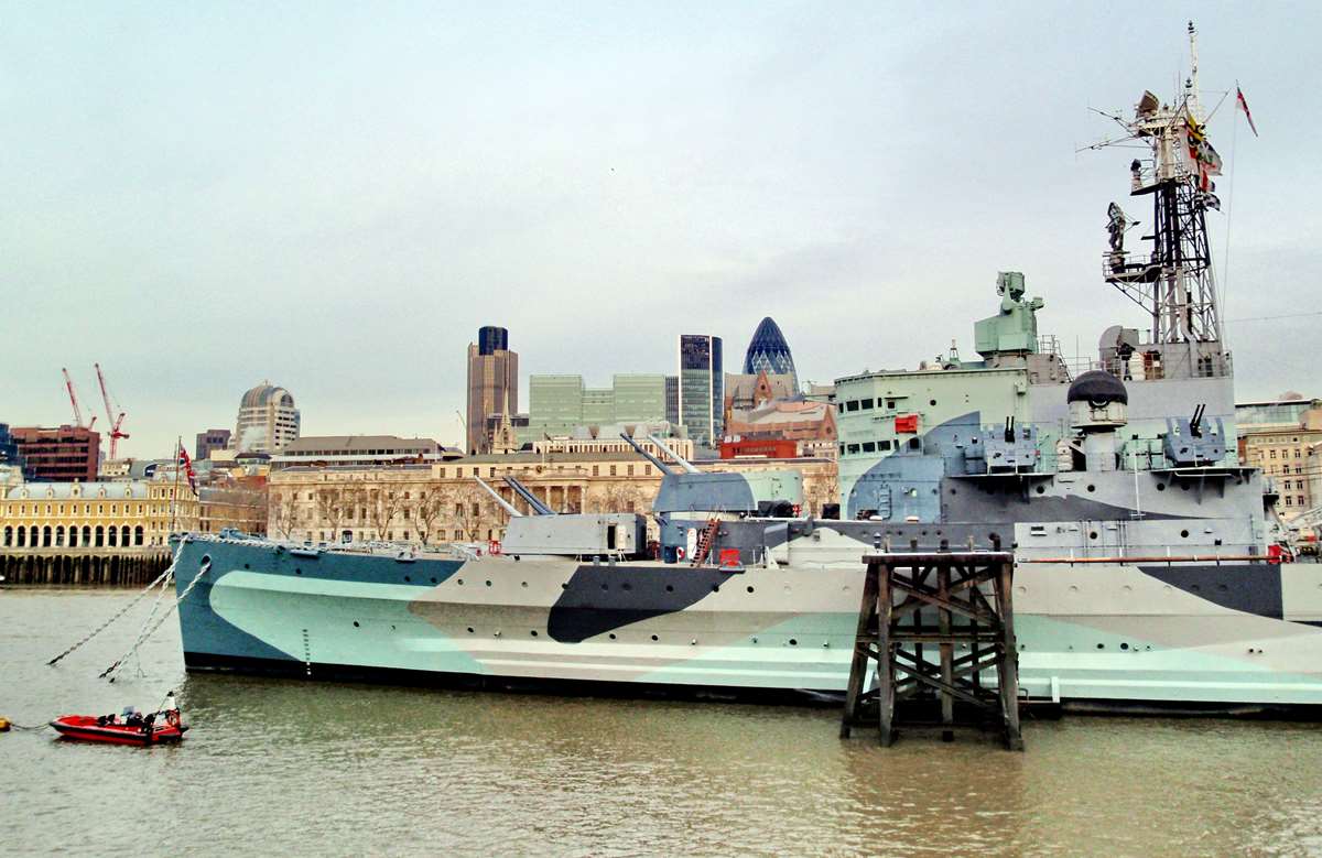 [ Histoire et histoires ] Patrimoine naval, le HMS Belfast à Londres. _co36080