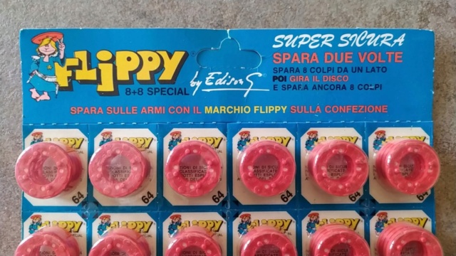 RARE CAPS SCHUSS AMORCES 70’S PLASTIK RINGE FLIPPY TOY GUN munizioni pistola giocattolo 1611