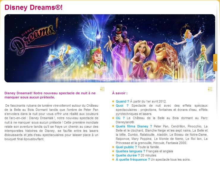 Disney Dreams! - Version 1 [Parc Disneyland - 2012-2013] - Sujet de pré-sortie - Page 31 Dreams10