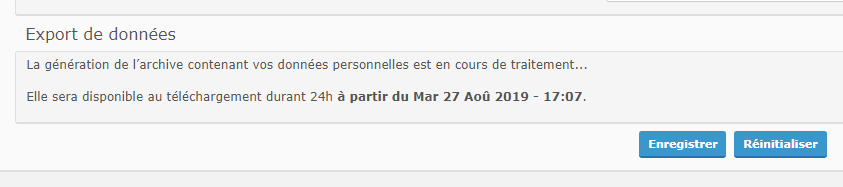 RGPD : Export des données personnelles Export10