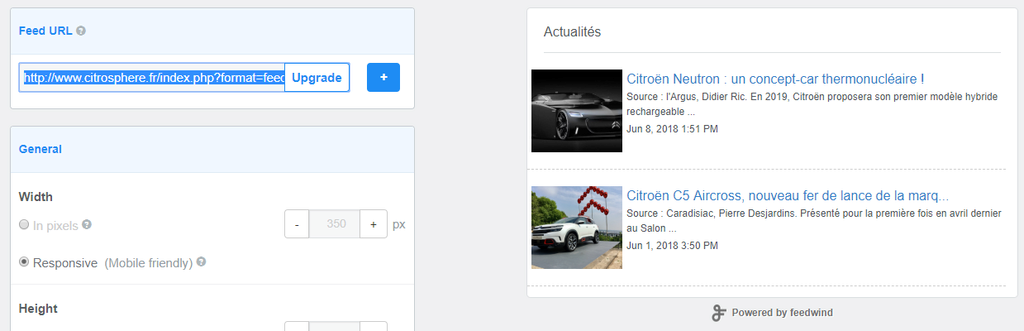 Comment faire pour mettre des actualités sur mon forum ? Feedwi10
