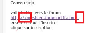 e-mail les liens donner par e-mail renvoi à une page d'erreur Url11