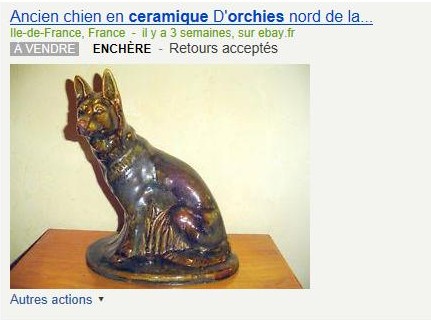 Chien loup en céramique Orchies Sans_t46