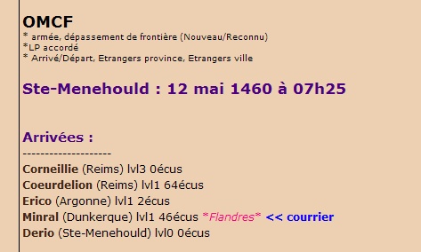 minral [TOP]- Franchissement illégal de frontière  - Sainte Ménéhould - le 12/05/1460  Preuv178