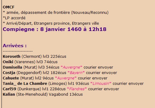  Carl59[TOP]- Franchissement illégal de frontière + Port d'arme- Compiègne - le 08/01/1460  Preuve72
