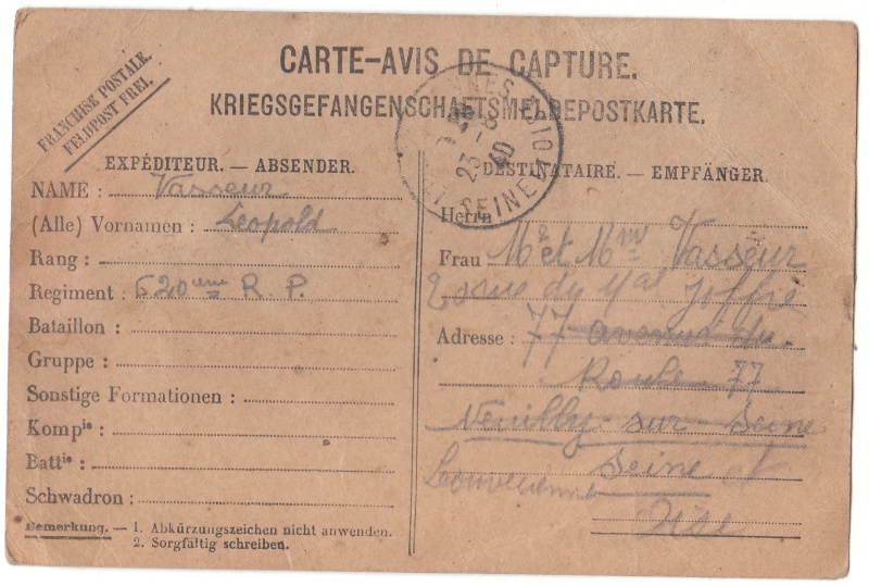 STALAG - Camps de Prisonniers de Guerre (doc 5è Bureau) - Page 3 Pg_rec10
