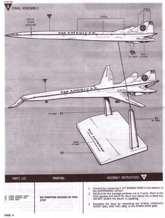 Boeing 2707 SST Supersonic Clipper  [Revell] 1/200  (VINTAGE) Rev_b212