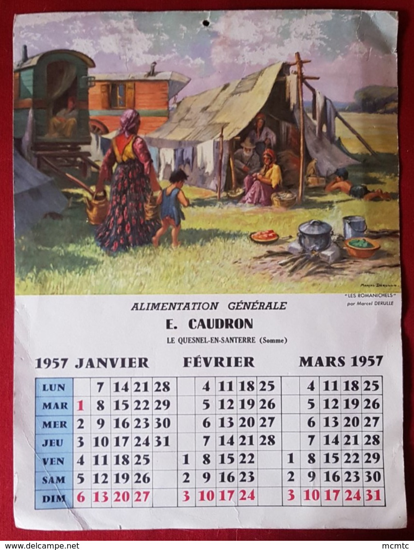 ANCIEN CALENDRIER 1957 E Caudron alimentation générale 196_0010