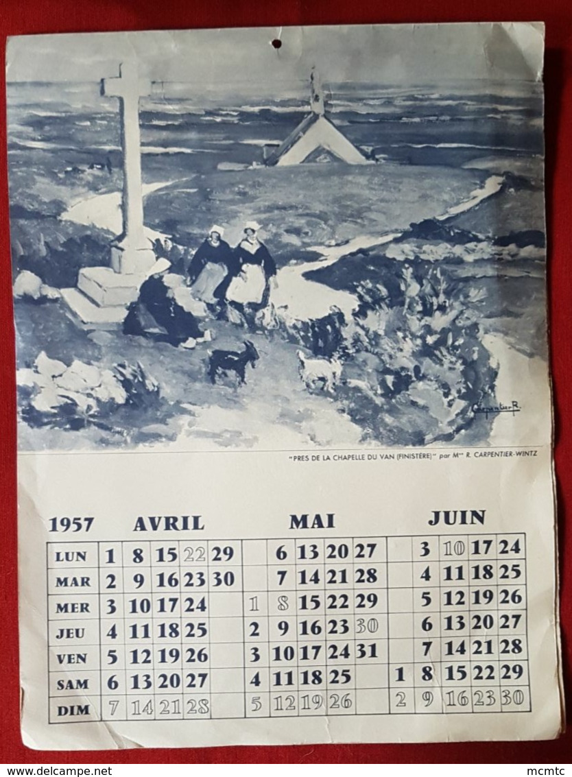 ANCIEN CALENDRIER 1957 E Caudron alimentation générale 196_0011