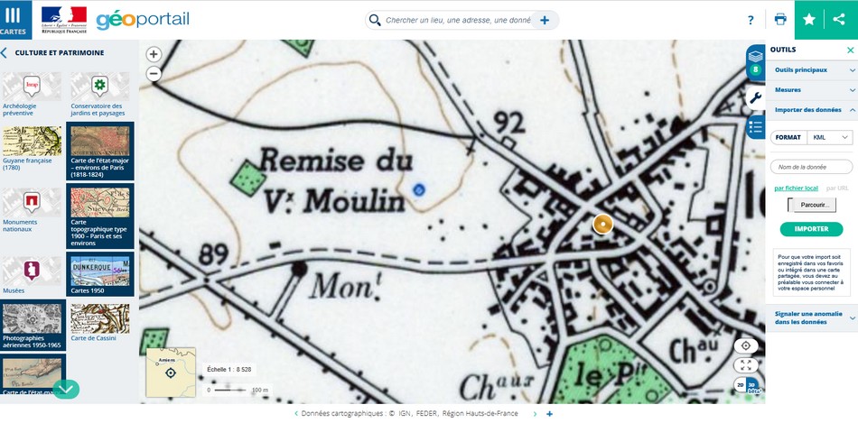 Toutes les CARTES TOPOGRAPHIQUES anciennes (et récentes) de LE QUESNEL Etat_m10