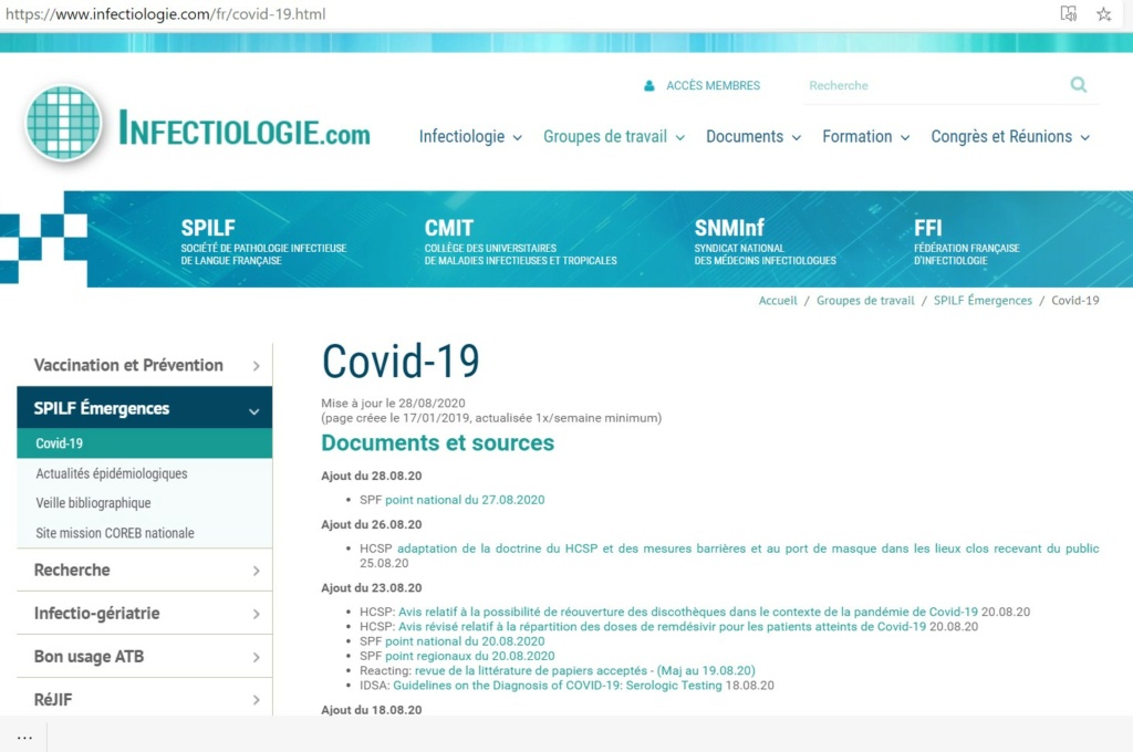 COVID-19  les sites qu'il faut consulter  Infect10