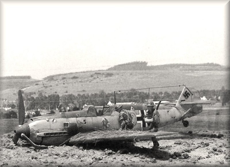 Un crash, un vrai. Bf109e13