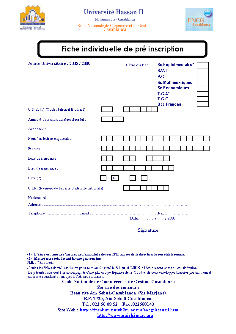 fiche de preinscription Encg_c12