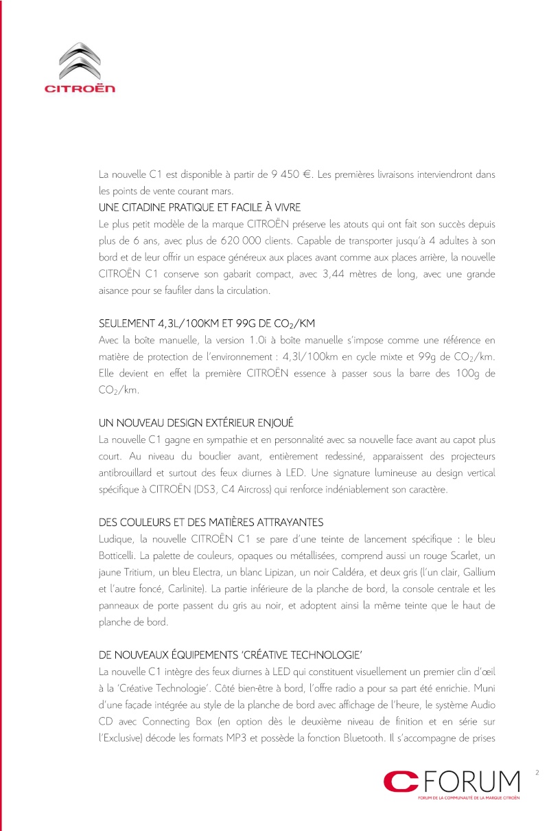 2012 - [FACELIFT] Citroën C1 - Page 5 Cp_ody11