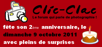 2ème anniversaire du forum de photographie Clic-Clac, le dimanche 9 octobre 2011